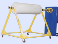mobile rewind A-frame and drive stand