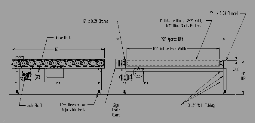 Extra Heavy-Duty Chain Driven Live Roller (CDLR) Conveyor